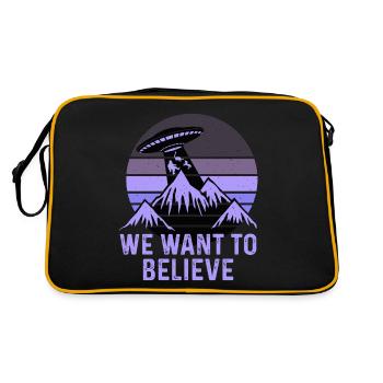 UFO Bigfoot Nessie Unicorn - Retro Bag - black/gold - Back