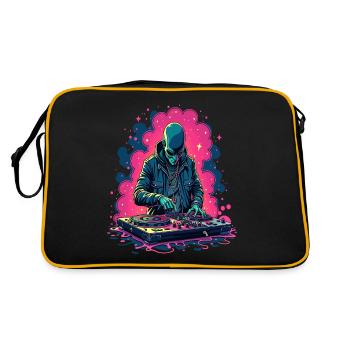 Alien Extraterrestre DJ Musique - Sac Retro - noir/or - Dos