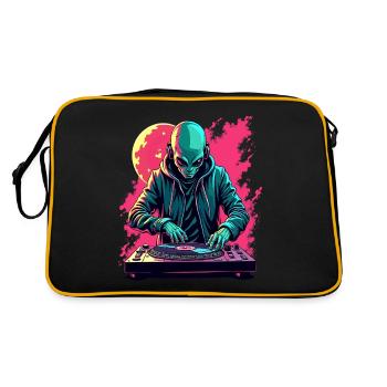 Alien Extraterrestre DJ Musique - Sac Retro - noir/or - Dos