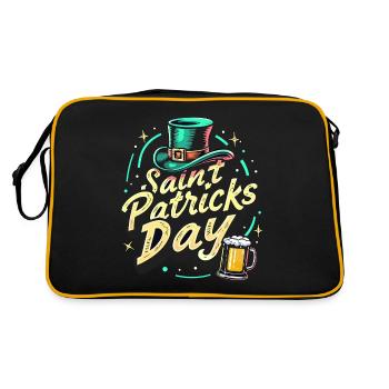Saint Patrick`s Day Beer - Retro Tasche - Schwarz/Gold - Hinten