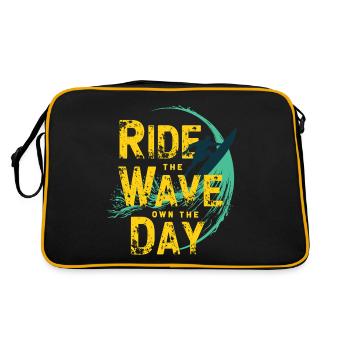 Surfer sur la vague – Own the Day Dicton - Sac Retro - noir/or - Dos