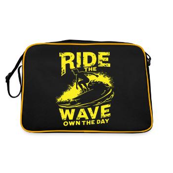 Surfer sur la vague – Own the Day Dicton - Sac Retro - noir/or - Dos