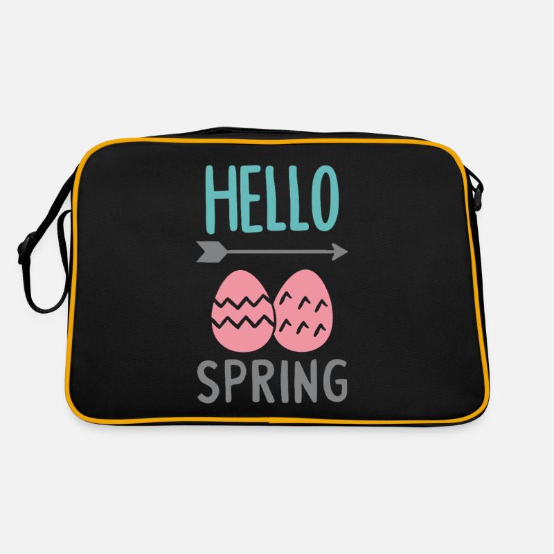 Hello Spring Spring Design with Easter Eggs Retro Bag