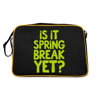 Spring Break Countdown Saying Quote - Retro Bag - black/gold - Back