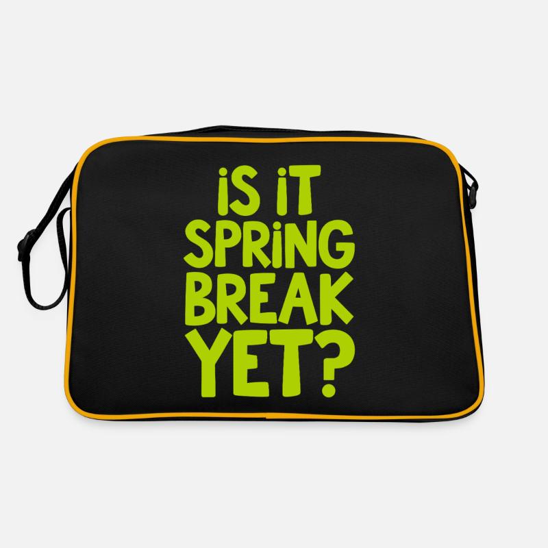 Spring Break Countdown Spruch Zitat Retro Tasche