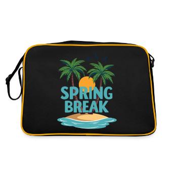Spring Break Palm Trees Beach - Retro Bag - black/gold - Back