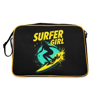 Surfeur Fille Surfeur Surf Surf Surfeur - Sac Retro - noir/or - Dos