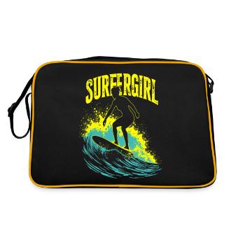 Surfeur Fille Surfeur Surf Surf Surfeur - Sac Retro - noir/or - Dos
