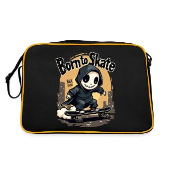 Grim Reaper Born to Skate Skater Skateboard - Sac Retro - noir/or - Dos