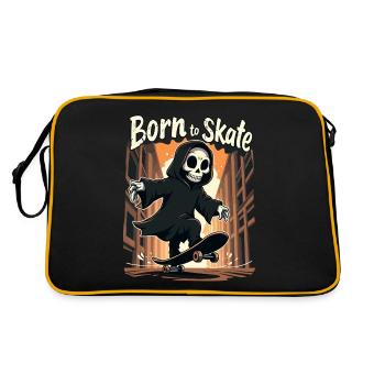 Grim Reaper Born to Skate Skater Skateboard - Sac Retro - noir/or - Dos