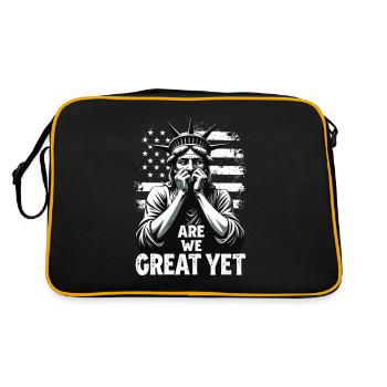 Are We Great Yet Statue of Liberty  America USA - Retro Bag - black/gold - Back