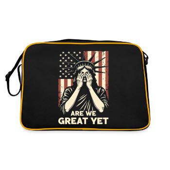 Are We Great Yet Statue of Liberty  America USA - Retro Bag - black/gold - Back