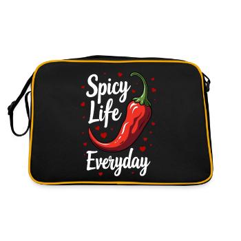 Spicy Life – Chili Vibes pour tous les jours - Sac Retro - noir/or - Dos