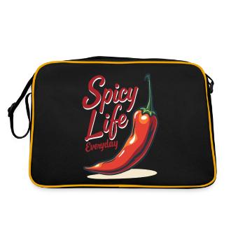 Spicy Life – Chili Vibes pour tous les jours - Sac Retro - noir/or - Dos