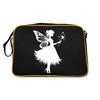 Fée magique avec fleur - Sac Retro - noir/or - Dos