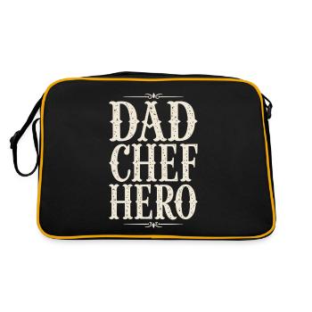 Papa Chef Héros – Papa Koch Held - Sac Retro - noir/or - Dos
