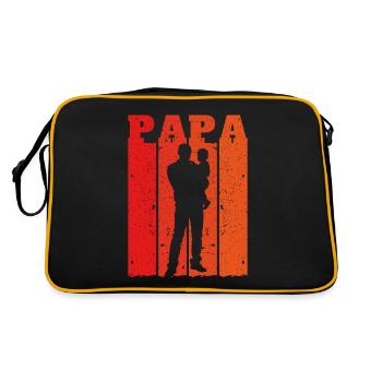 Silhouette de papa rétro – Style vintage pour la fête des pères - Sac Retro - noir/or - Dos