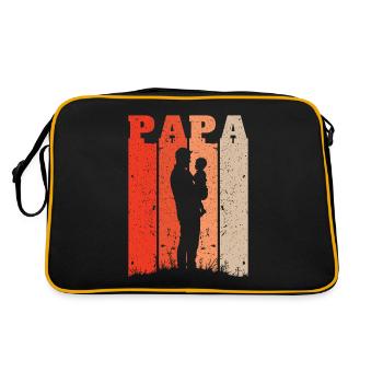 Silhouette de papa rétro – Style vintage pour la fête des pères - Sac Retro - noir/or - Dos