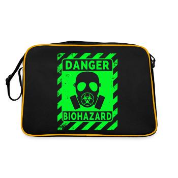 Biohazard Grunge Zombies Apocalypse Masque à gaz - Sac Retro - noir/or - Dos