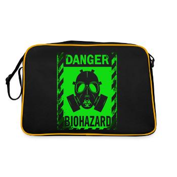 Biohazard Grunge Zombies Apocalypse Masque à gaz - Sac Retro - noir/or - Dos