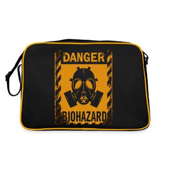Biohazard Grunge Zombies Apocalypse Masque à gaz - Sac Retro - noir/or - Dos