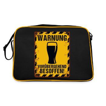 Signe avant-coureur d’humeur à la bière – temporairement ivre - Sac Retro - noir/or - Dos