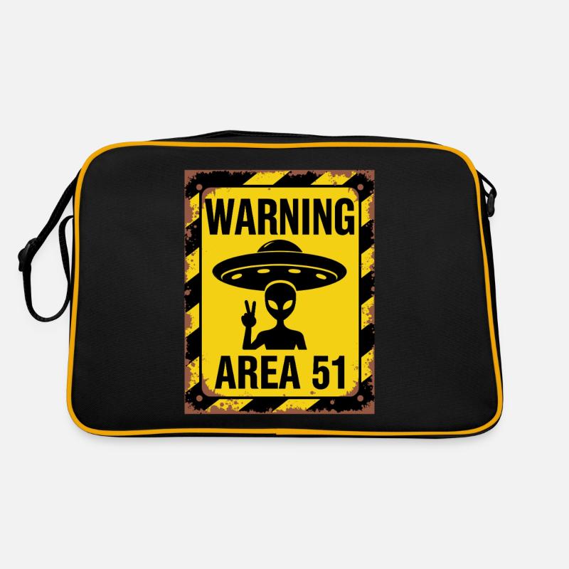 Area 51 UFO Warning – Enter at Your Own Risk Retro Bag