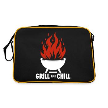 Grillen & Chillen Grill-Logo Grill and Chill - Retro Bag - black/gold - Back