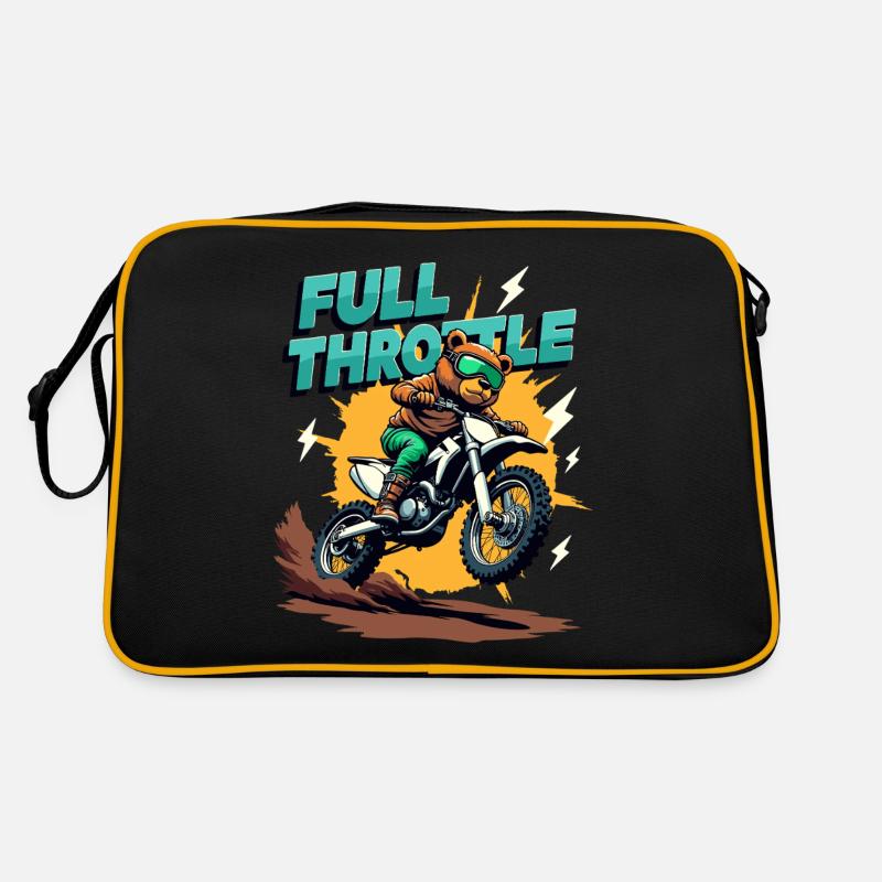 Moto de motocross Full Throttle Bear Sac Retro
