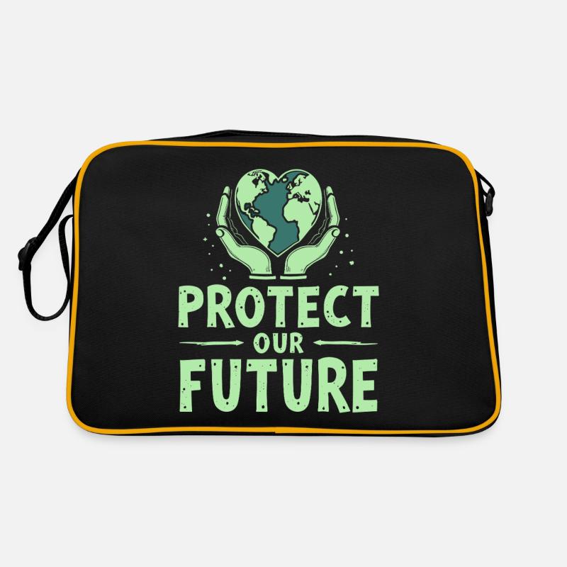 Protect Our Future Planet Erde Retro Tasche