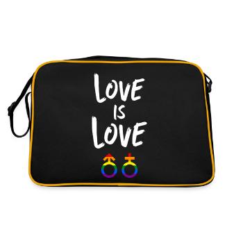 L’amour c’est l’amour Arc-en-ciel LGBTQ+ - Sac Retro - noir/or - Dos