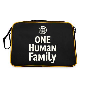 ONE HUMAN FAMILY Globe Cohesion - Retro Bag - black/gold - Back