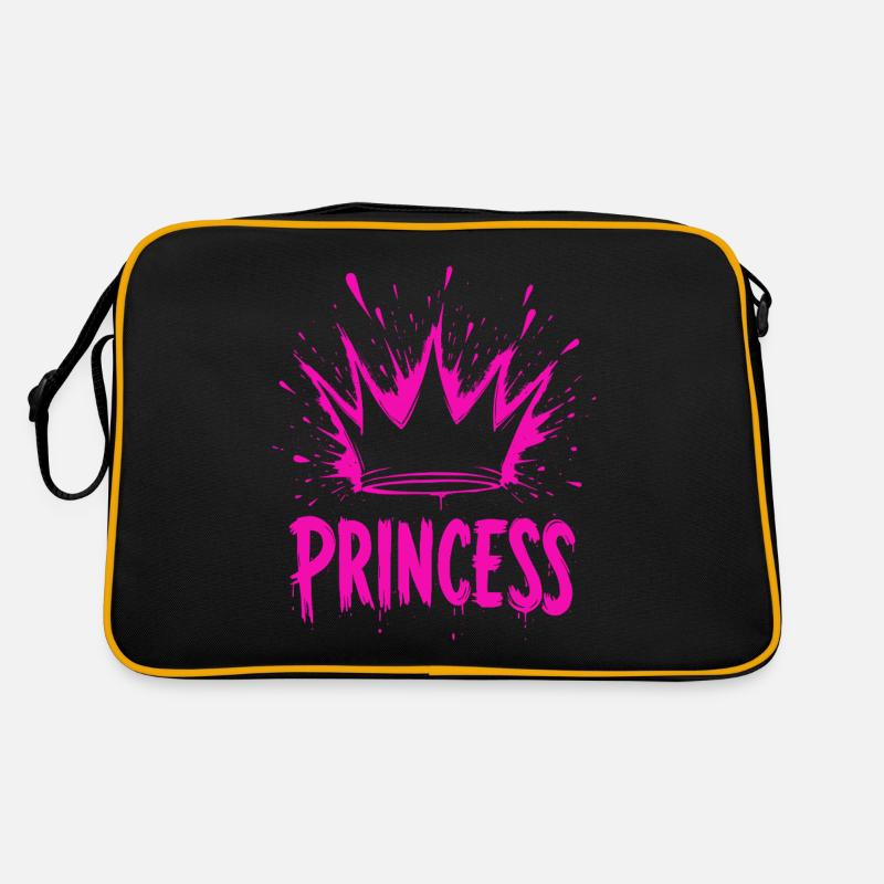 Prinzessin Krone Splash Retro Tasche