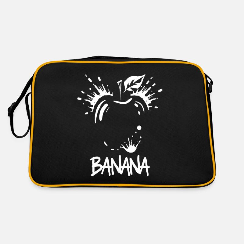 Banane Apfel Witz Retro Tasche