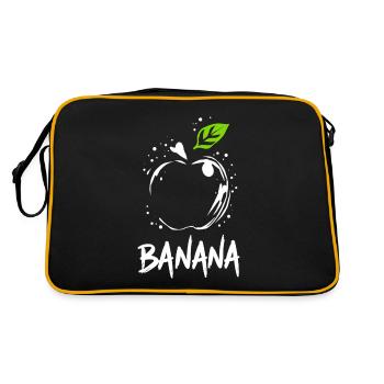 Blague sur la banane et la pomme - Sac Retro - noir/or - Dos