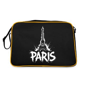 Tour Eiffel Pop Art Scène De Nuit - Sac Retro - noir/or - Dos