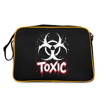Symbole de risque biologique Style grunge toxique - Sac Retro - noir/or - Dos