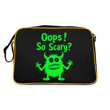 Oops! So Scary? Funny Monster - Retro Bag - black/gold - Back