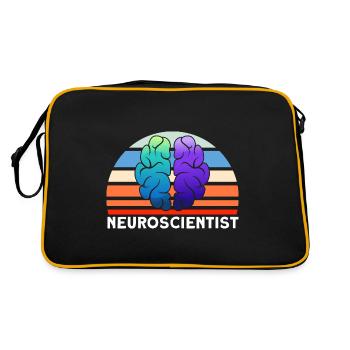 Neurobiology Neuroscientist Gift - Retro Bag - black/gold - Back