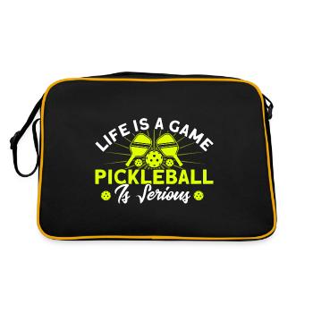 Paddleball Pickleball play Pickleball players - Retro Bag - black/gold - Back