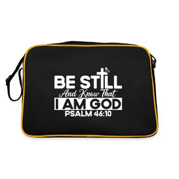 Inspirierend Christlich Religiös Geschenk - Retro Tasche - Schwarz/Gold - Hinten