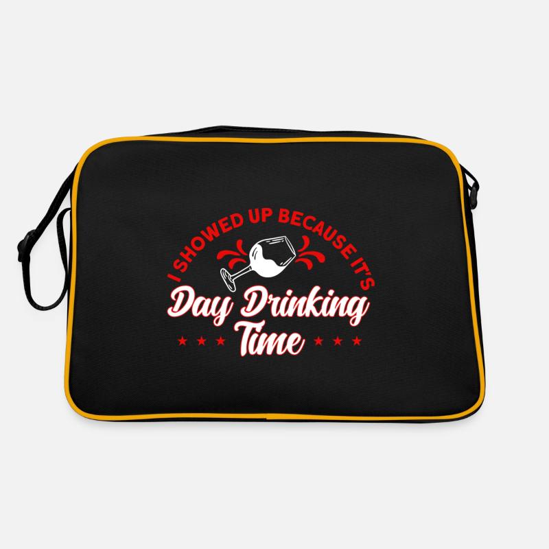 Day Drinking Wine Glasses Drinking Gift Retro Bag
