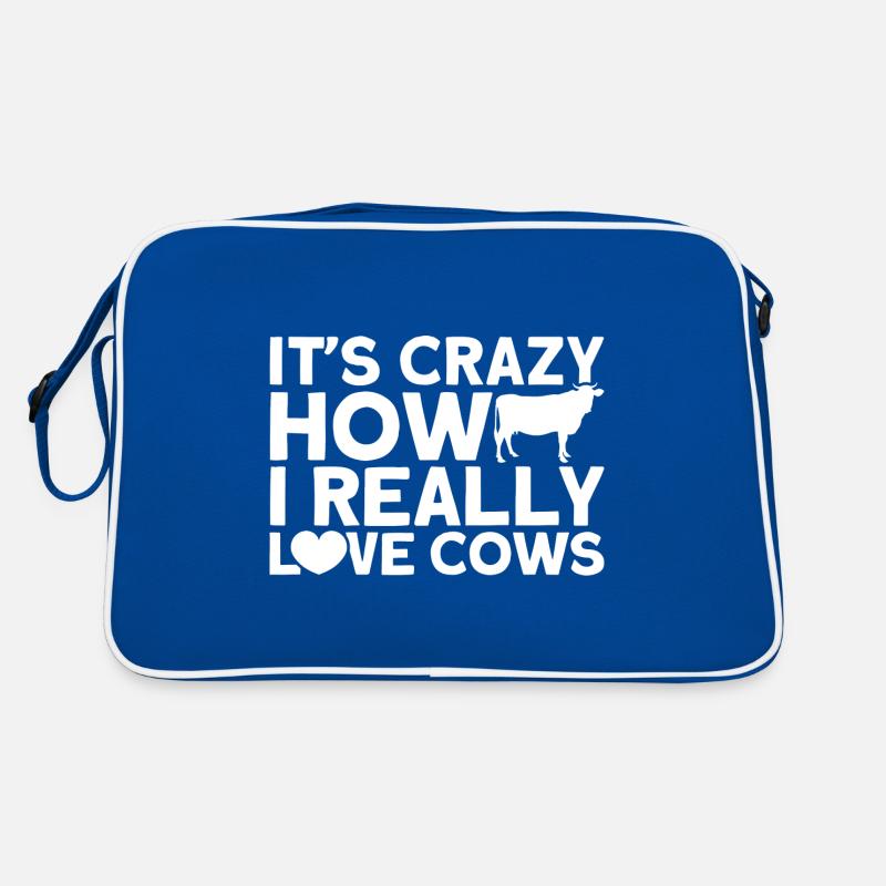 Crazy how I really love cows cow gift Retro Bag