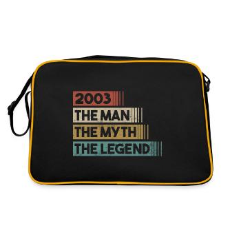 Birthday Born in 2003 Man Myth Legend - Retro Bag - black/gold - Back