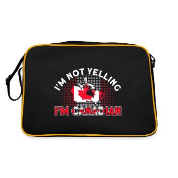 Canadian Flag Canadian Roots Gift - Retro Bag - black/gold - Back