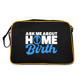 Midwife Obstetrician LD Work Gift - Retro Bag - black/gold - Back