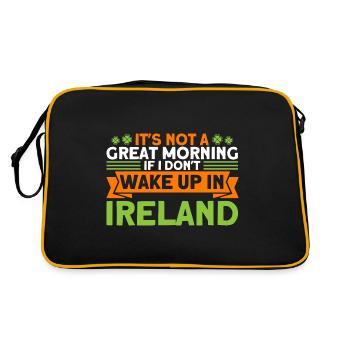 Ireland Irish Flag Ireland Holiday Gift - Retro Bag - black/gold - Back