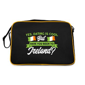 Irish Flag Ireland Irish Roots Gift - Retro Bag - black/gold - Back