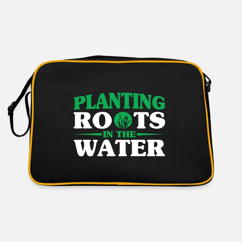 Wassergärtner Wurzeln im Wasser pflanzen Geschenk Retro Tasche