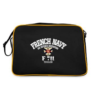 French Navy F 711 Toulon coul - Sac Retro - noir/or - Dos